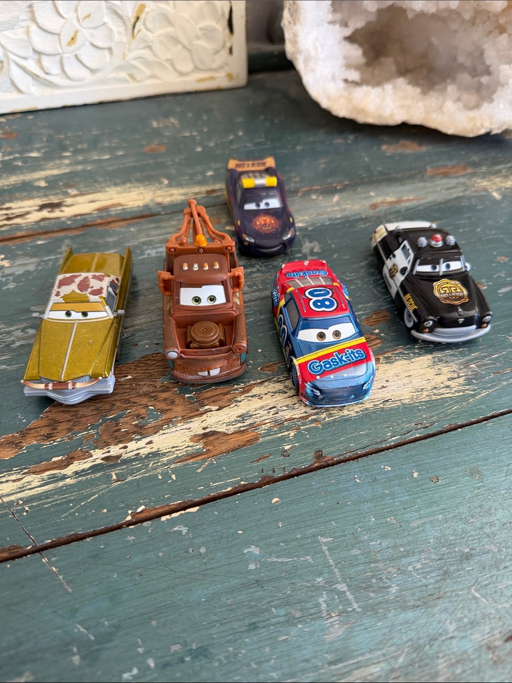 Disney Cars Die-Cast Character Car Set - Brown, Gold, Blue, Black, Red